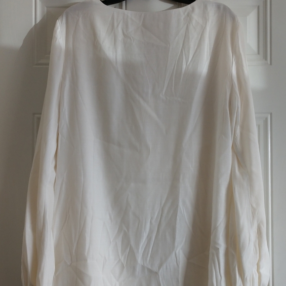 THE JETSET Size L NWT Ivory Embroidered Sheer Marrakesh Long Sleeve Tunic Dress - Picture 8 of 17